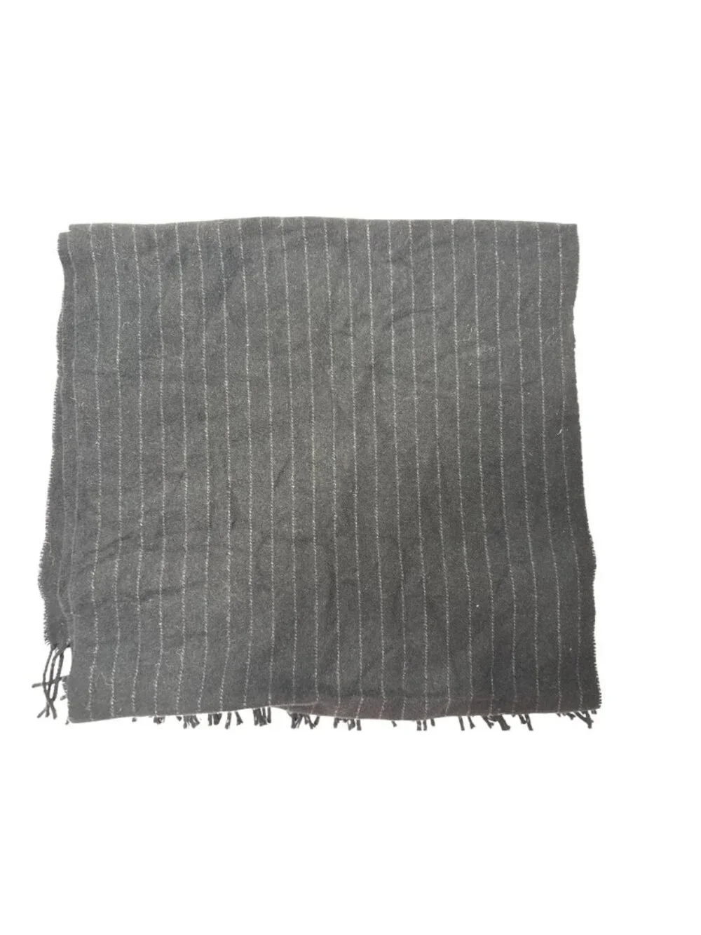 NWT Polo Ralph Lauren Pinstripe Wool Scarp Black Grey Size One Size (2QTY)